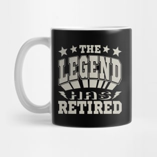 The Legend Has Retired Cool Typography Gray Mug